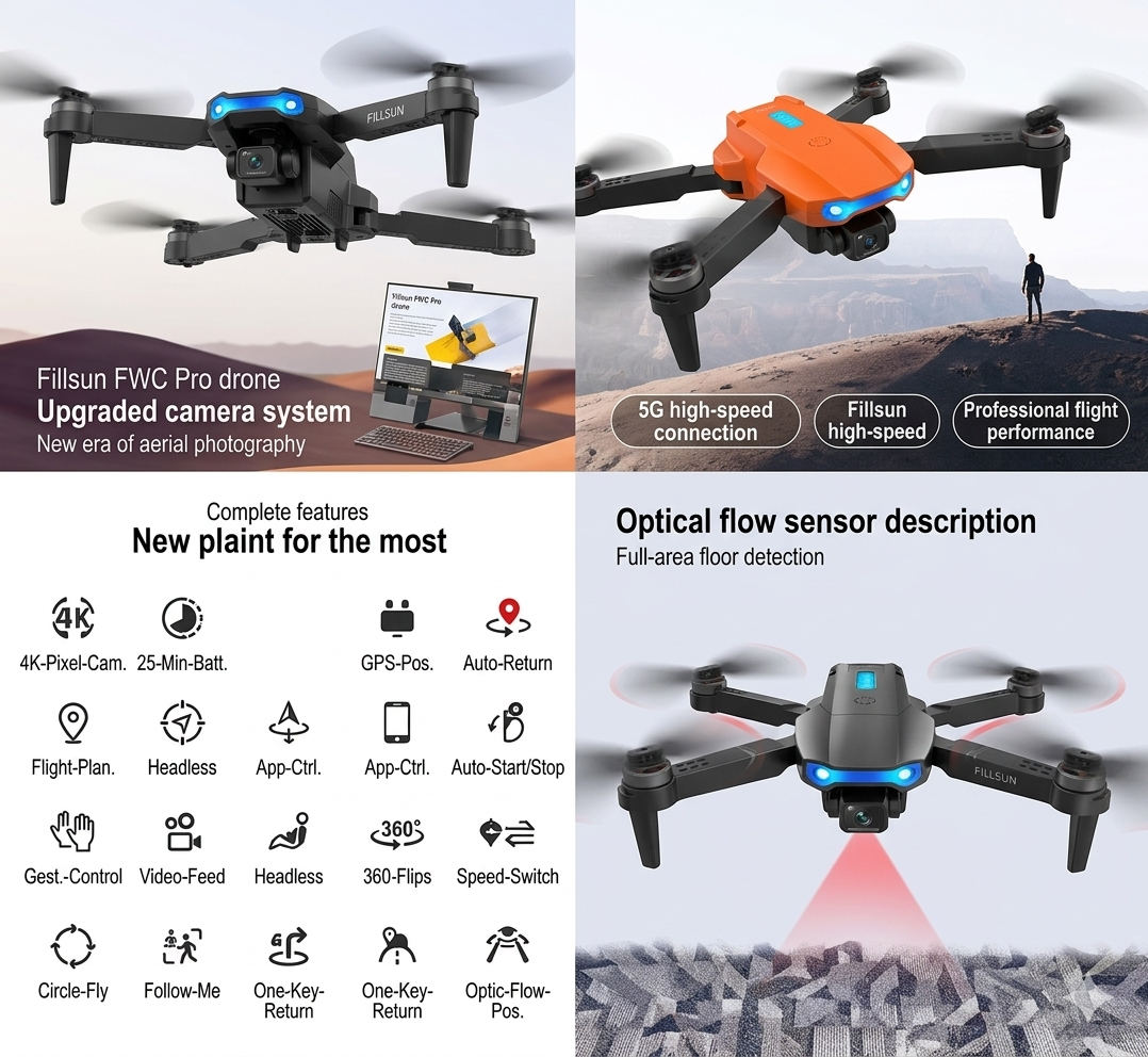 E99 Smart HD Camera Drone – Foldable WiFi Drone with 360° Aerial Flip