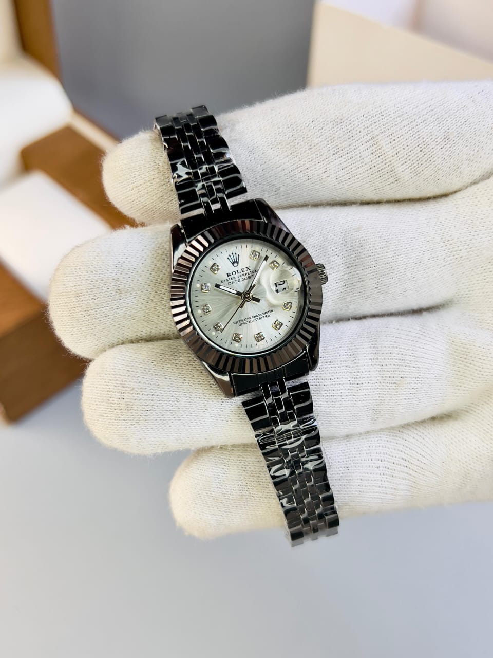 Women Rolex Watch (Black)